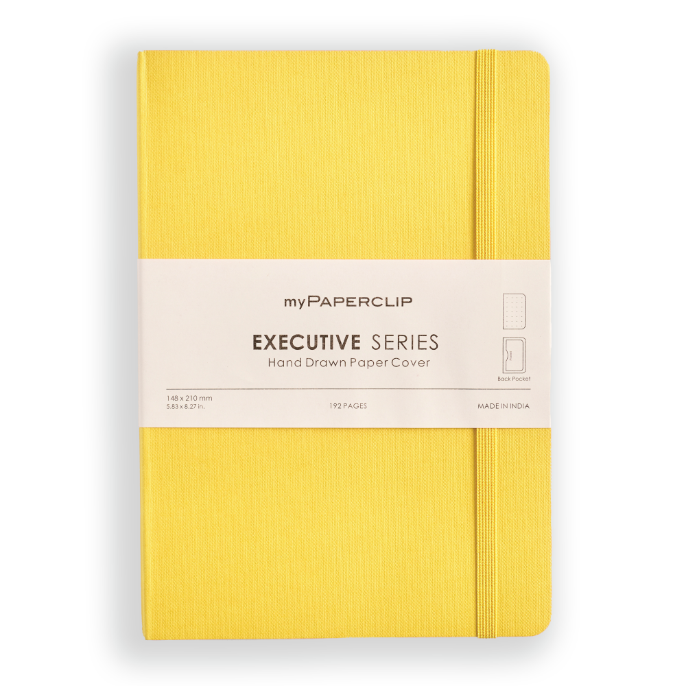 myPAPERCLIP Executive Series A5 Notebook -Dotted-Yellow