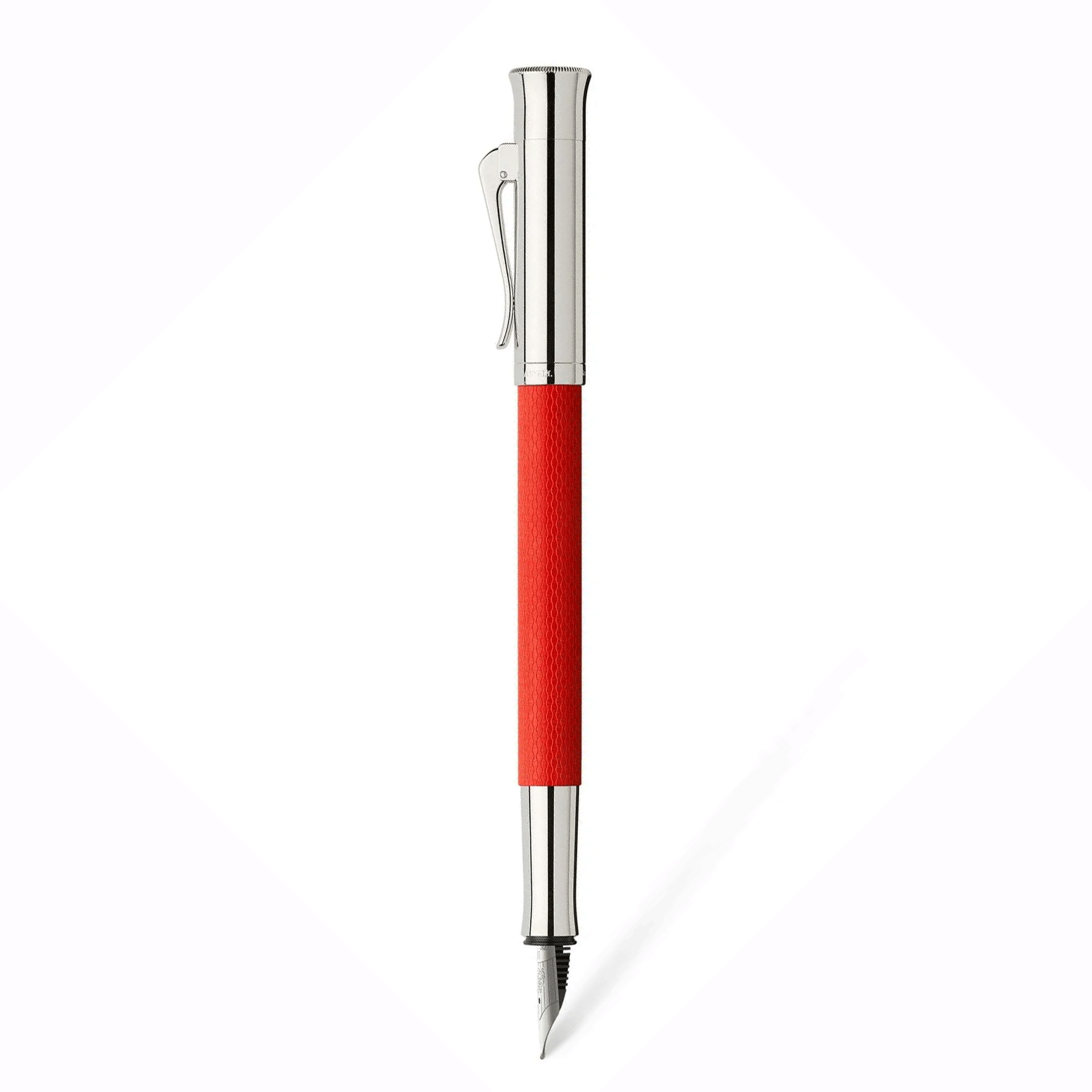 Graf von Faber Castell Guilloche India Red Fountain Pen - Pencraft the boutique