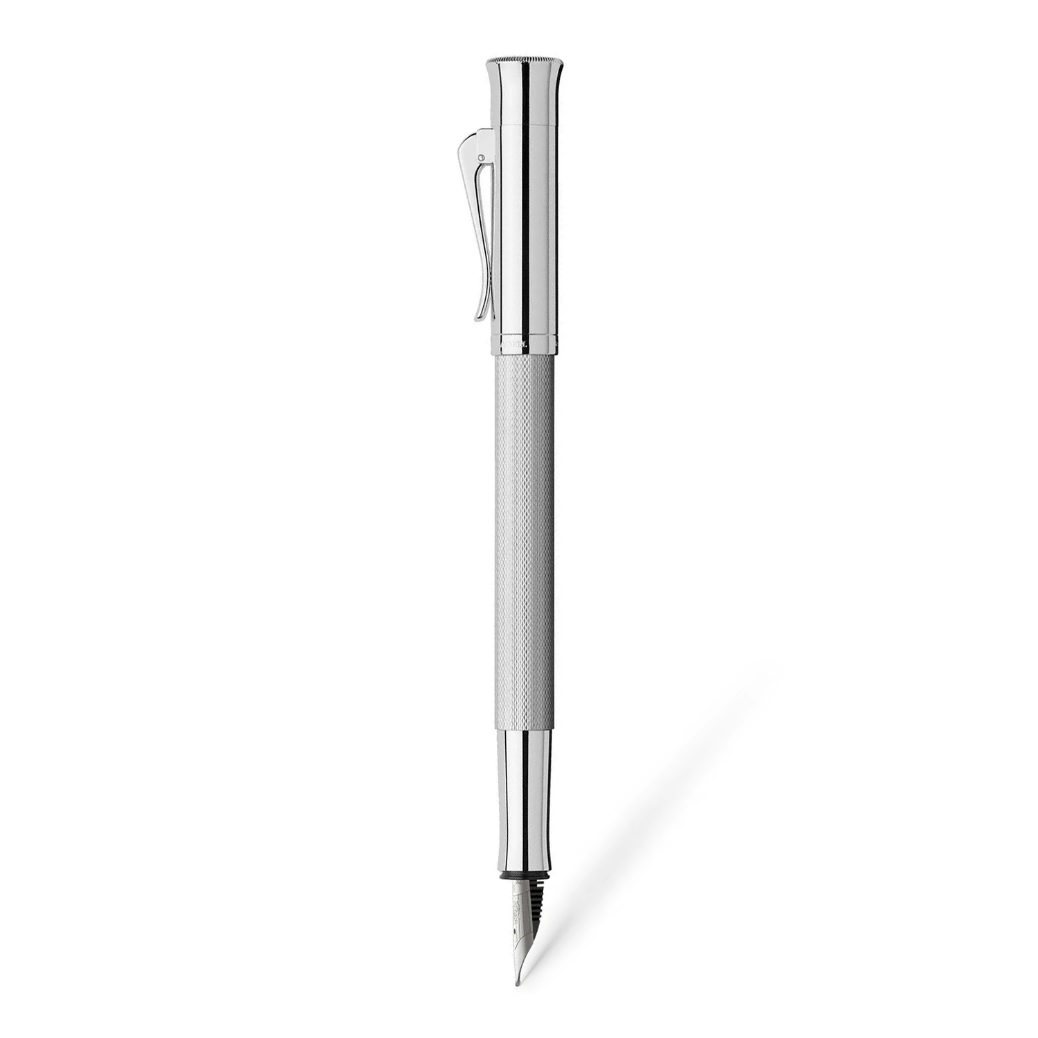 Graf von Faber Castell Guilloche Rhodium Fountain Pen - Pencraft the boutique