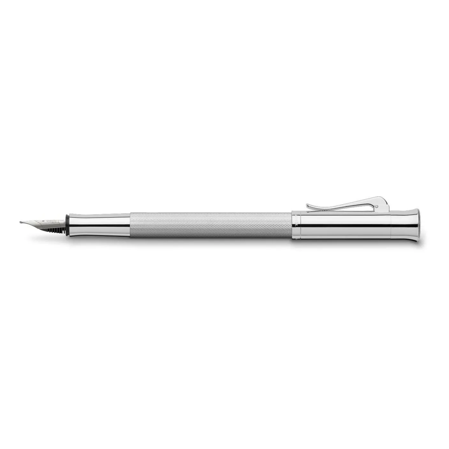 Graf von Faber Castell Guilloche Rhodium Fountain Pen - Pencraft the boutique