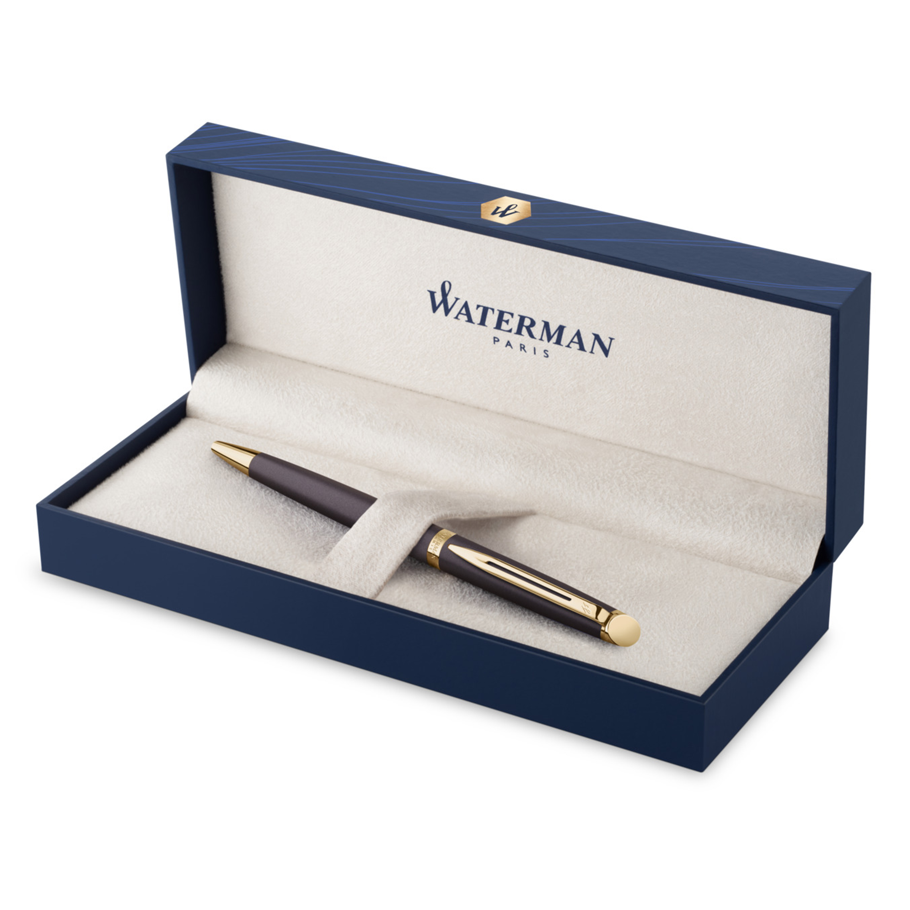 Waterman Hemisphere Metallic Lava Black Gold Trim Ballpoint - Pencraft the boutique