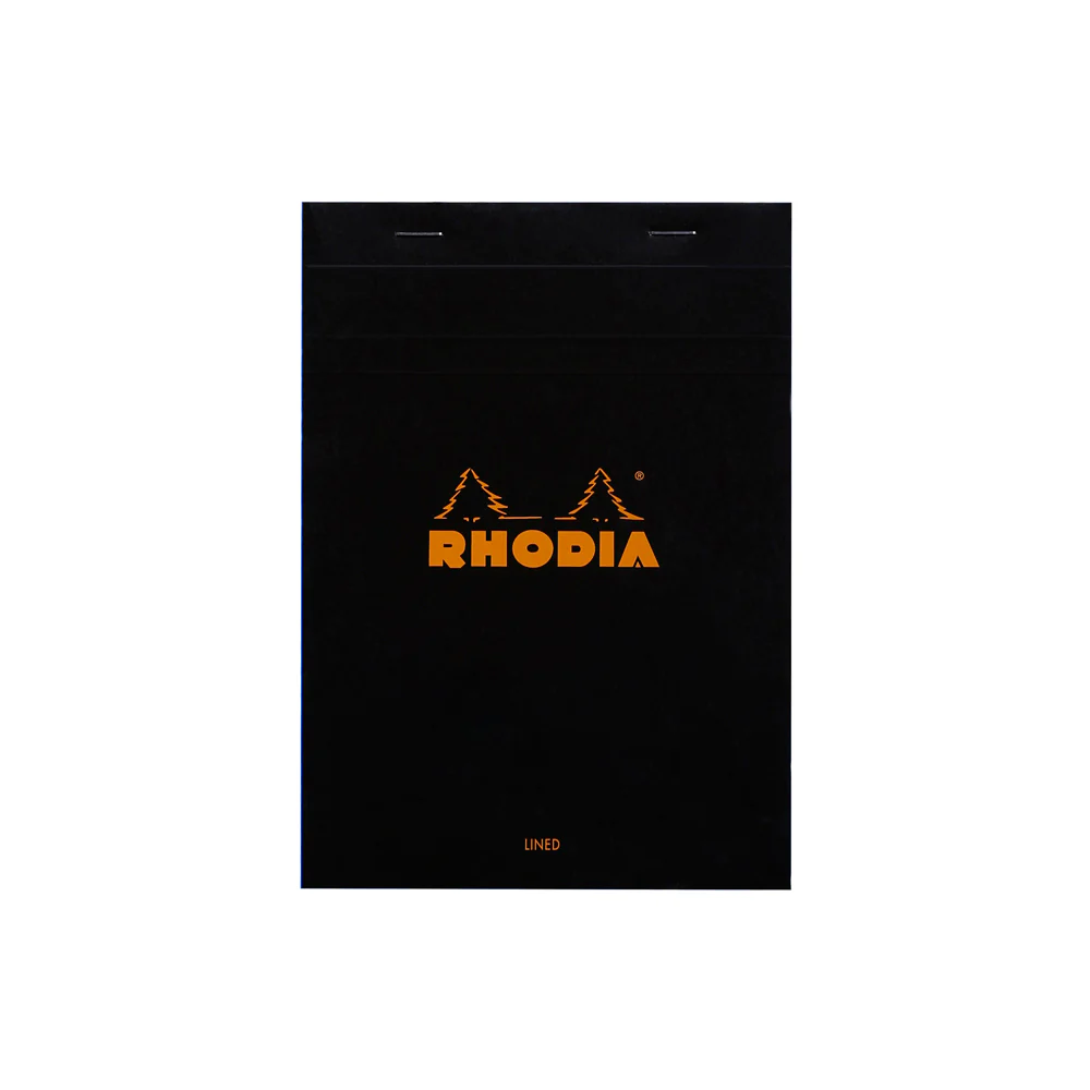 Rhodia No. 16 Top Stapled Notepad A5 Ruled with Margin Black
