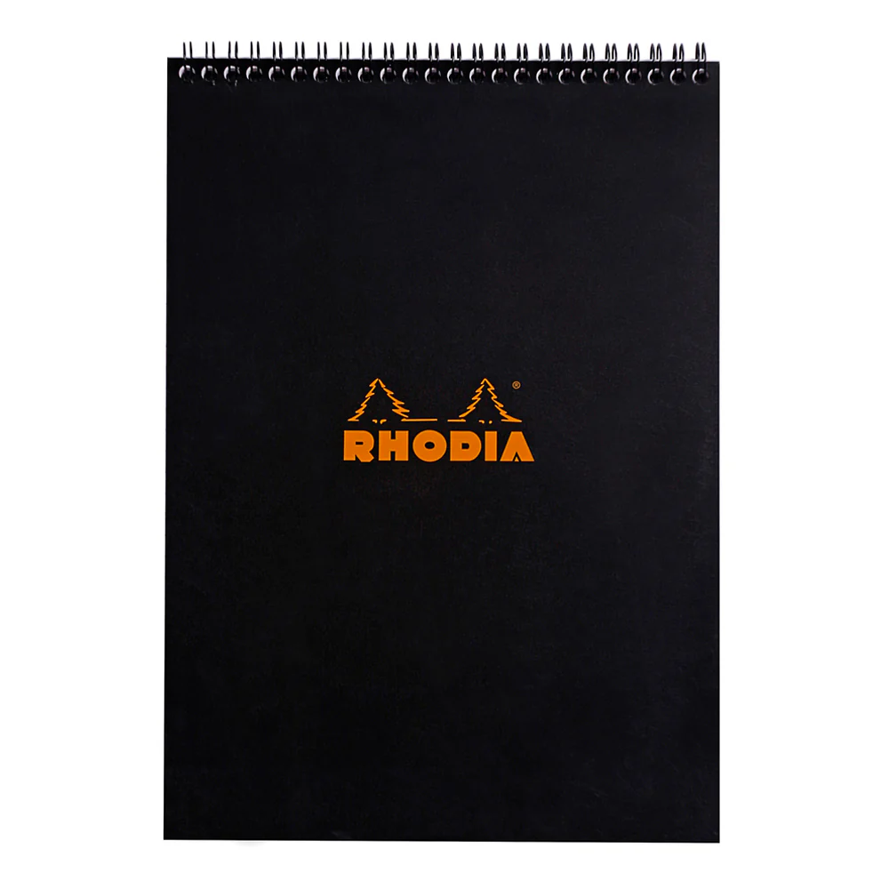 Rhodia Wirebound Notebook A4 Ruled Black