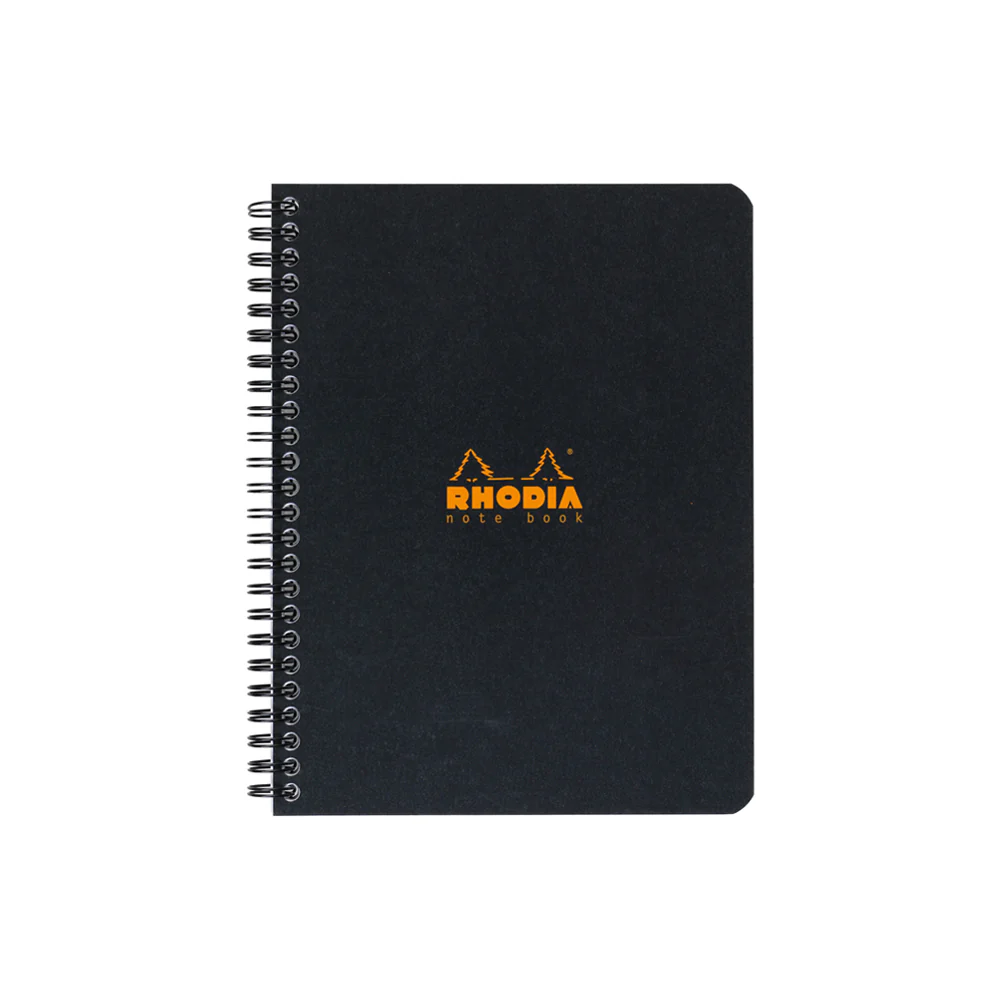 Rhodia Wirebound Notebook A5+ Ruled Black