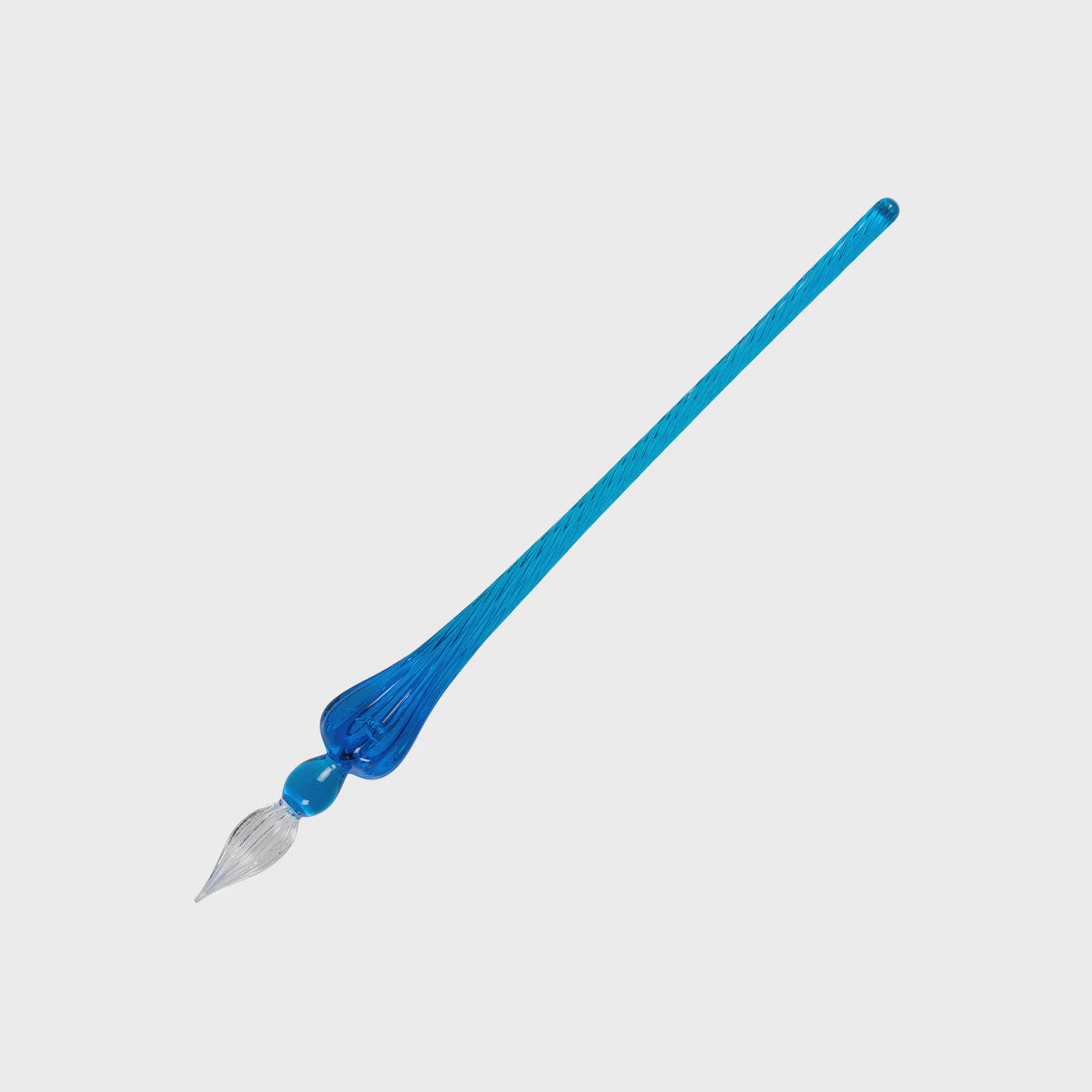 J Herbin Round Glass Pen Blue