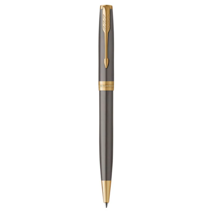 Parker Sonnet Grey Lacquer Gold Trim Ballpoint