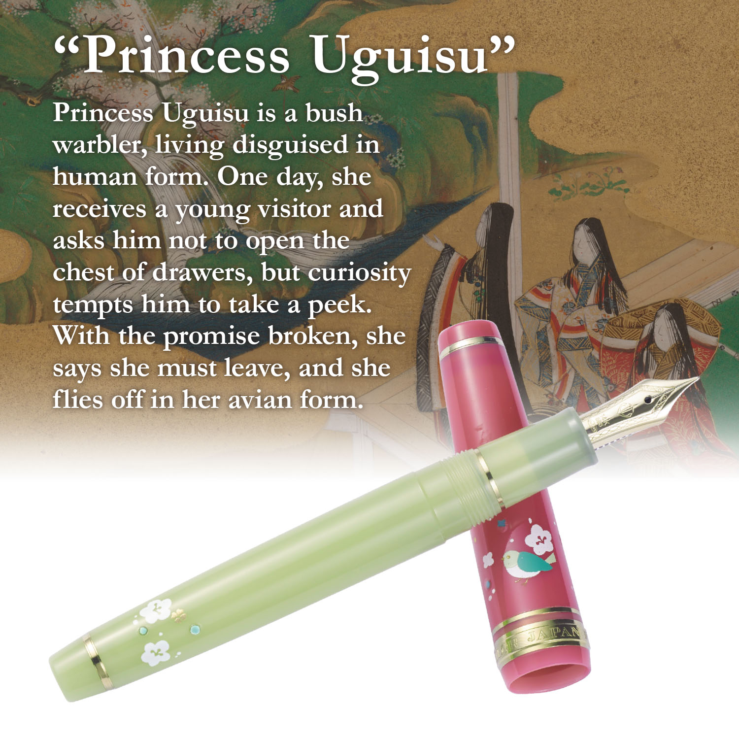 Sailor PROFESSIONAL GEAR Slim Princess Raden Uguisu Fountain Pen Set - Pencraft the boutique