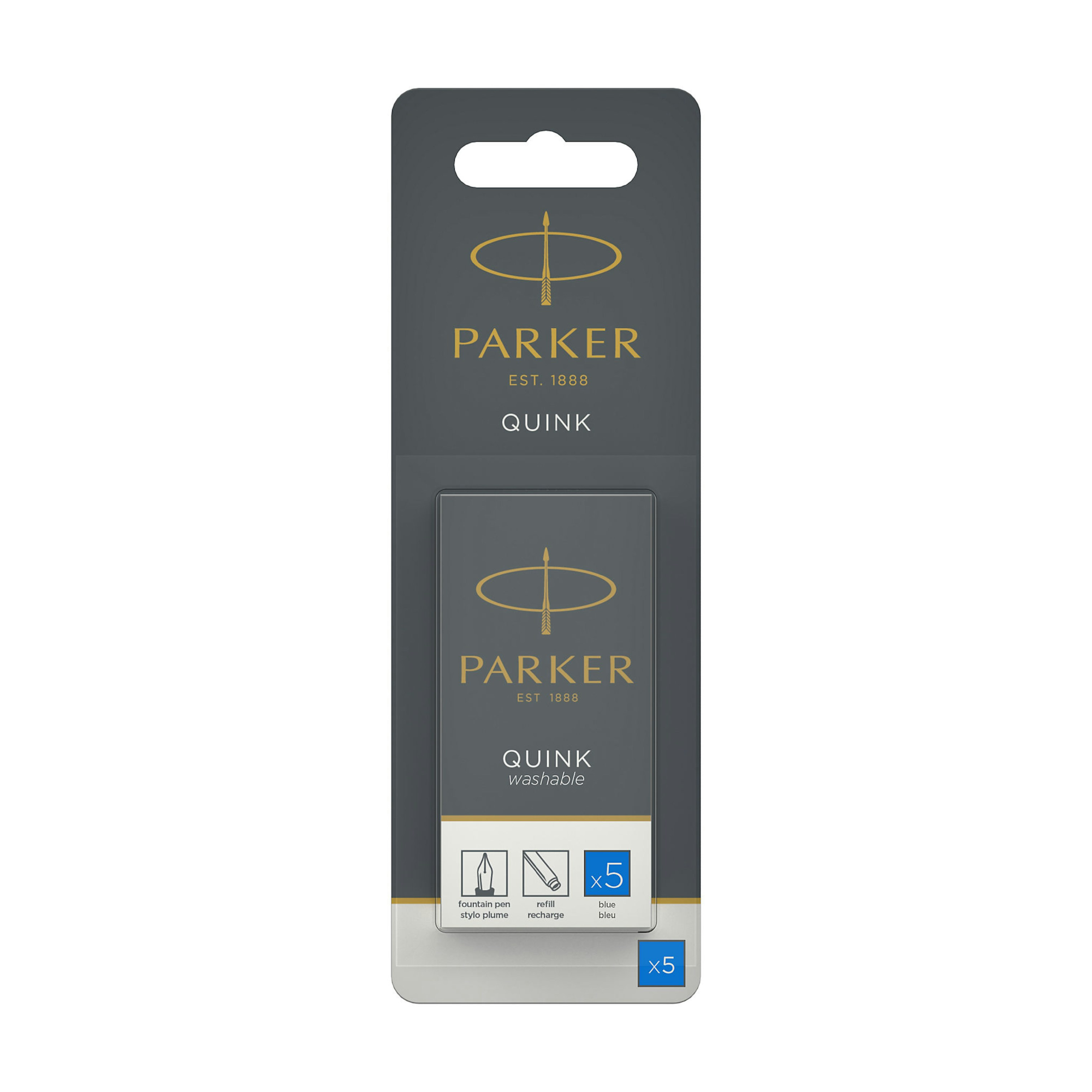 PARKER QUINK Ink Cartridges – Black (5 Pack)