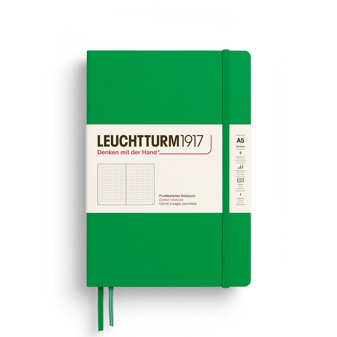 Leuchtturm1917 Notebook Softcover Medium (A5) Dotted Spring Leaf