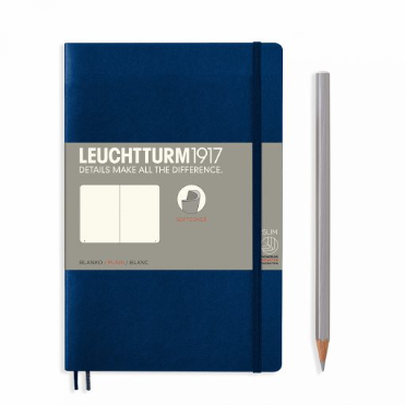 Leuchtturm1917 Notebook Softcover Paperback (B6+) Plain Navy
