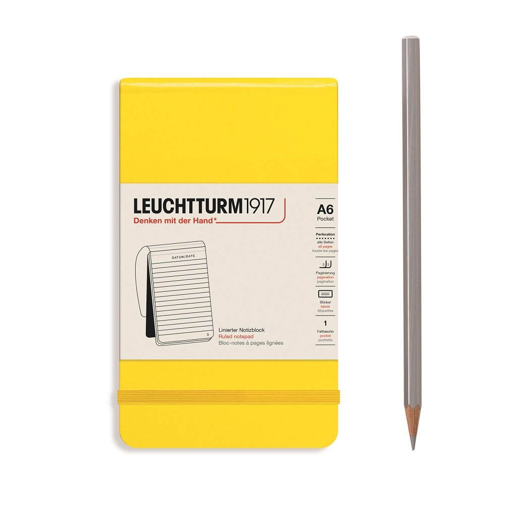 Leuchtturm1917 Reporter Notepad A6 Ruled Lemon