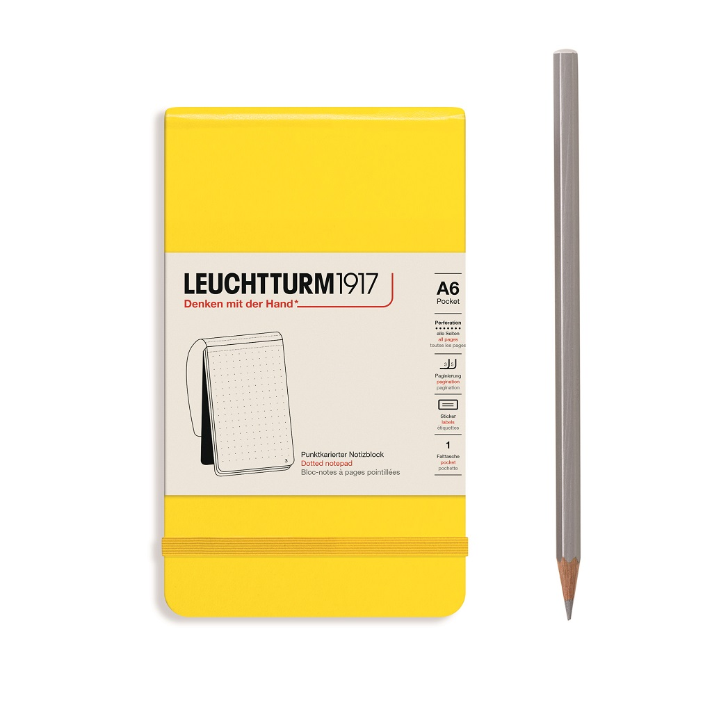 Leuchtturm1917 Reporter Notepad A6 Dotted Lemon