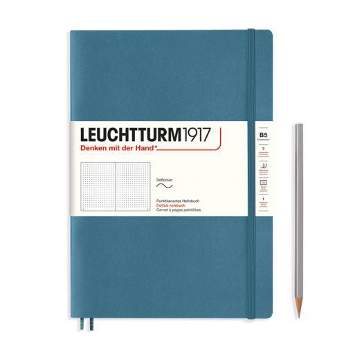 Leuchtturm1917 Notebook Softcover Composition (B5) Dotted Stone Blue