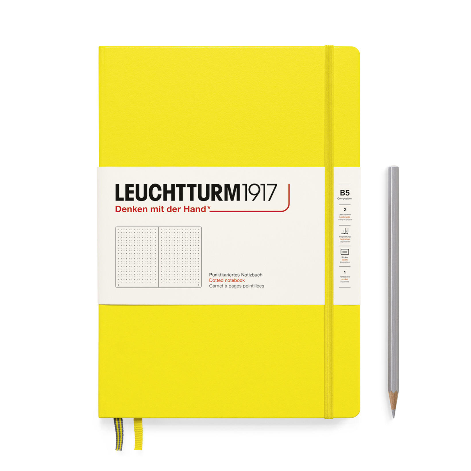 Leuchtturm1917 Notebook Composition (B5) Hardcover Dotted Lemon