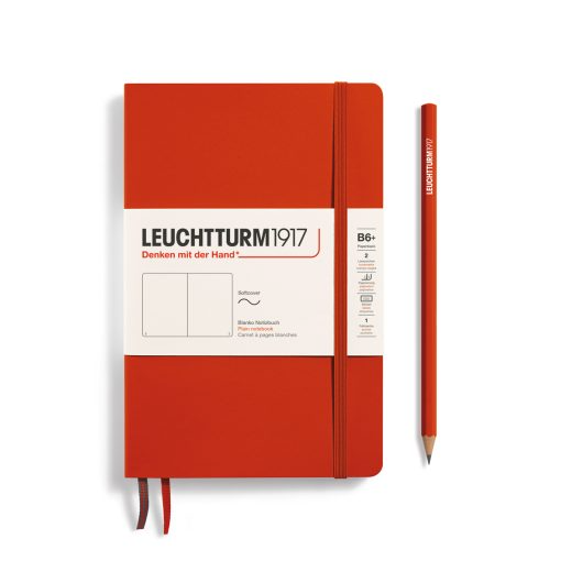 Leuchtturm1917 Notebook Softcover Paperback (B6+) Plain Fox Red