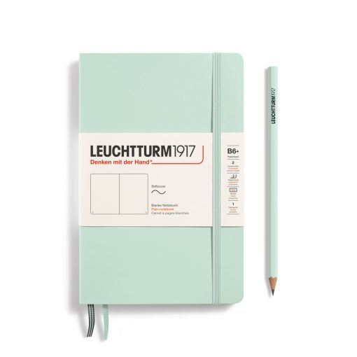 Leuchtturm1917 Notebook Softcover Paperback (B6+) Plain Mint Green