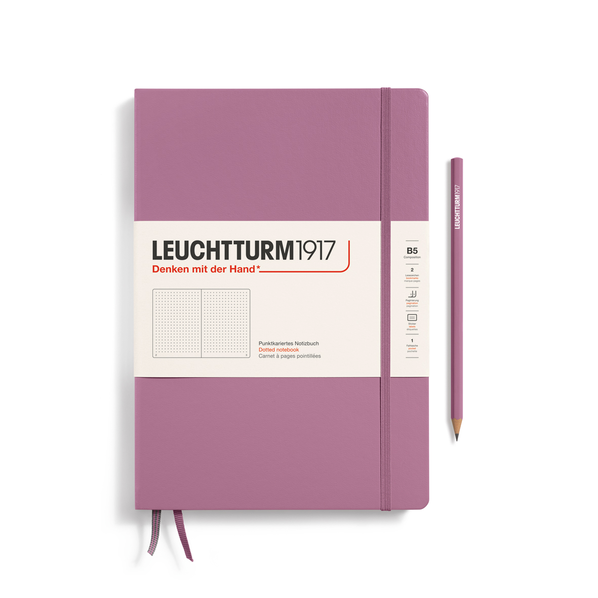 Leuchtturm1917 Notebook Hardcover Composition (B5) Dotted Dusty Rose