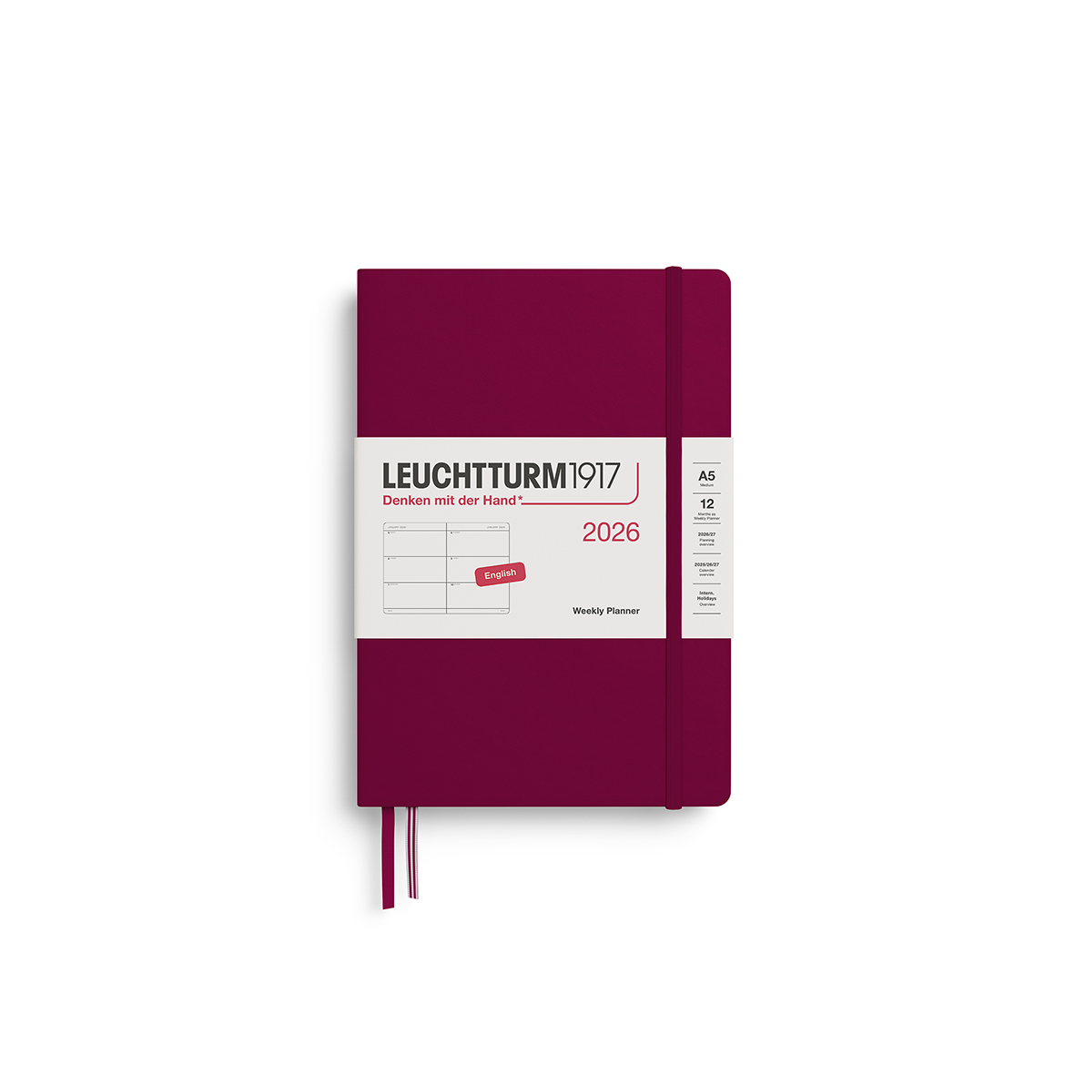 Leuchtturm1917 Weekly Planner 2026 A5 Hardcover - Pencraft the boutique