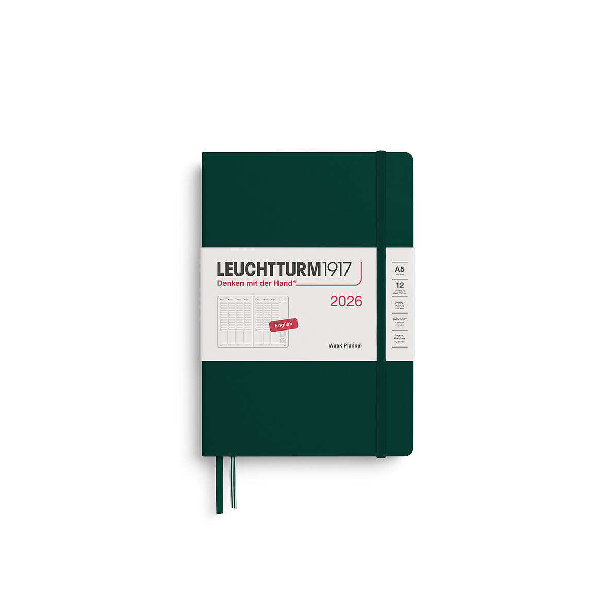 Leuchtturm1917 Week Planner 2026 Medium A5 Hardcover