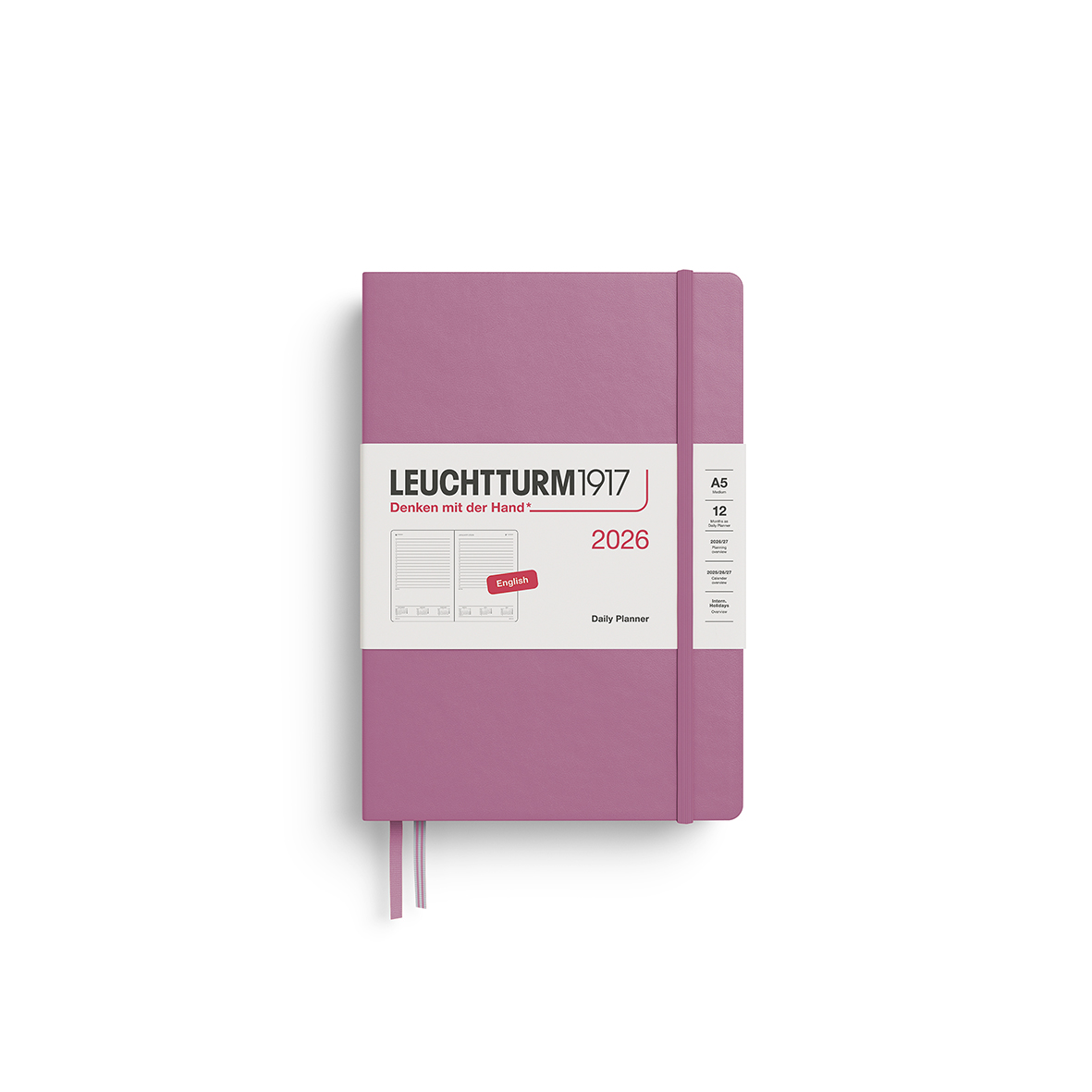 Leuchtturm1917 Daily Planner 2026 Medium A5 Hardcover - Pencraft the boutique