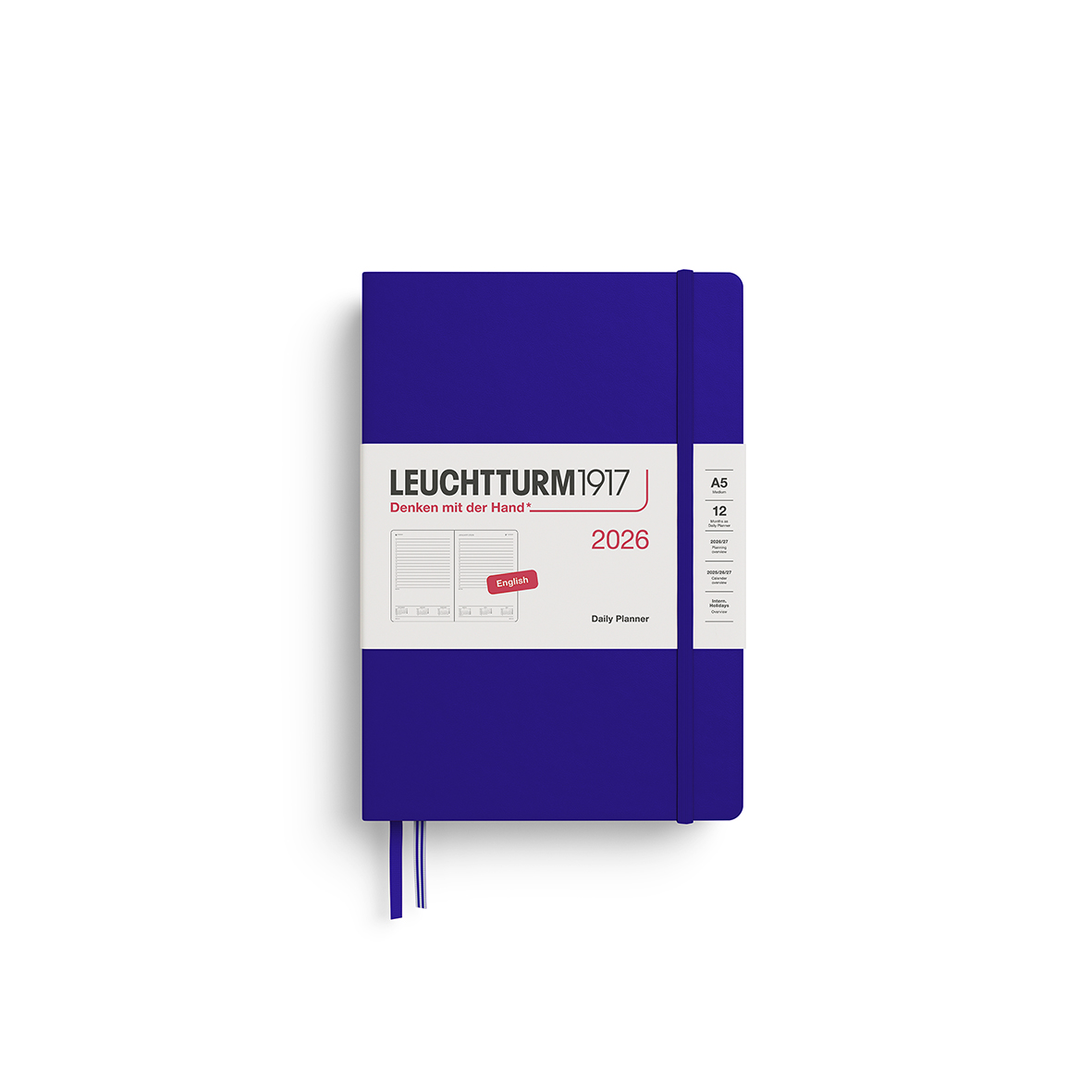 Leuchtturm1917 Daily Planner 2026 Medium A5 Hardcover - Pencraft the boutique