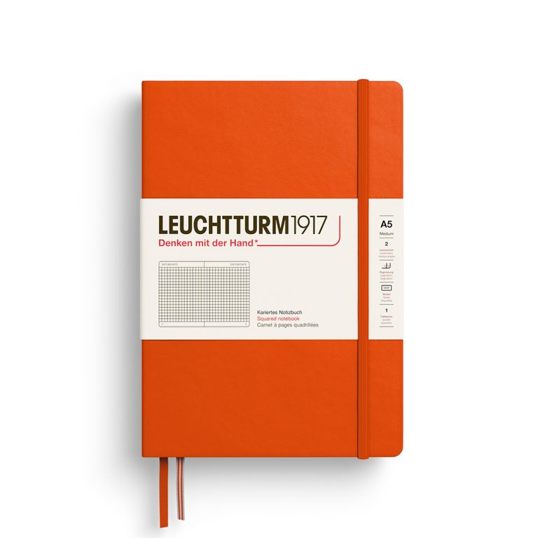 Leuchtturm1917 Notebook Medium (A5) Squared Pumpkin