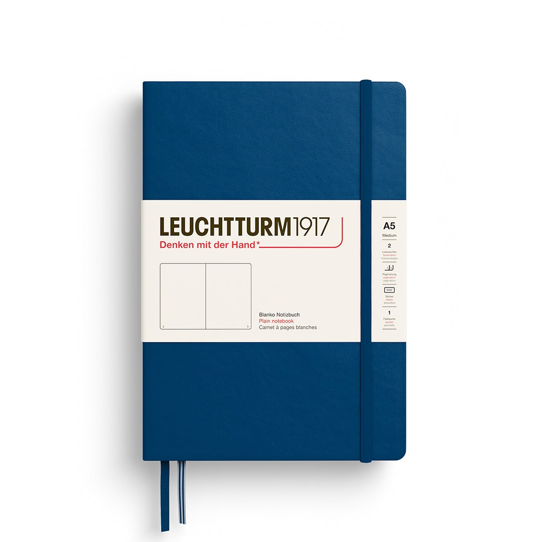 Leuchtturm1917 Notebook Medium (A5) 123 numbered pages, Indigo Plain