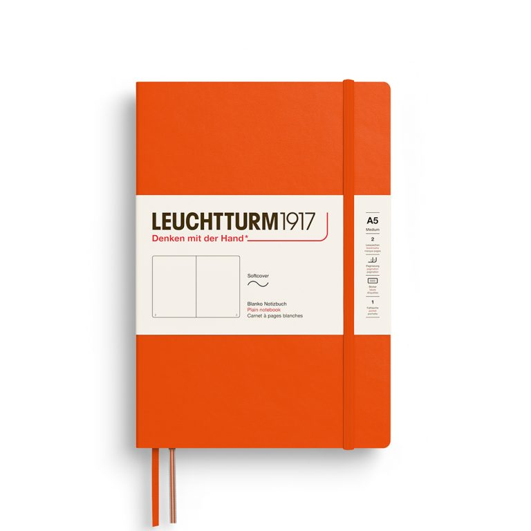Leuchtturm1917 Notebook Softcover Medium (A5) Plain Pumpkin