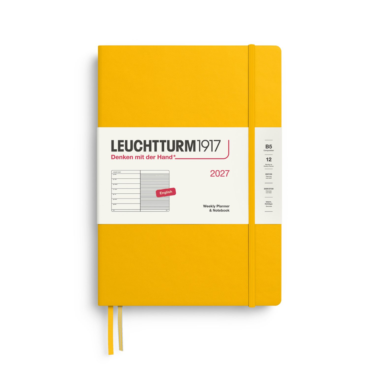 Leuchtturm1917 Weekly Planner & Notebook 2027 B5 Hardcover