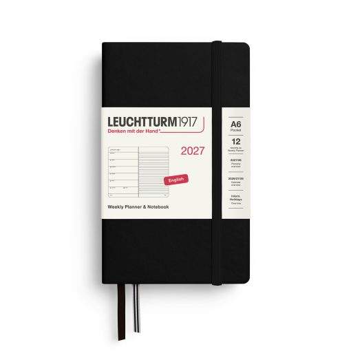 Leuchtturm1917 Weekly Planner & Notebook 2027 Pocket A6 Hardcover