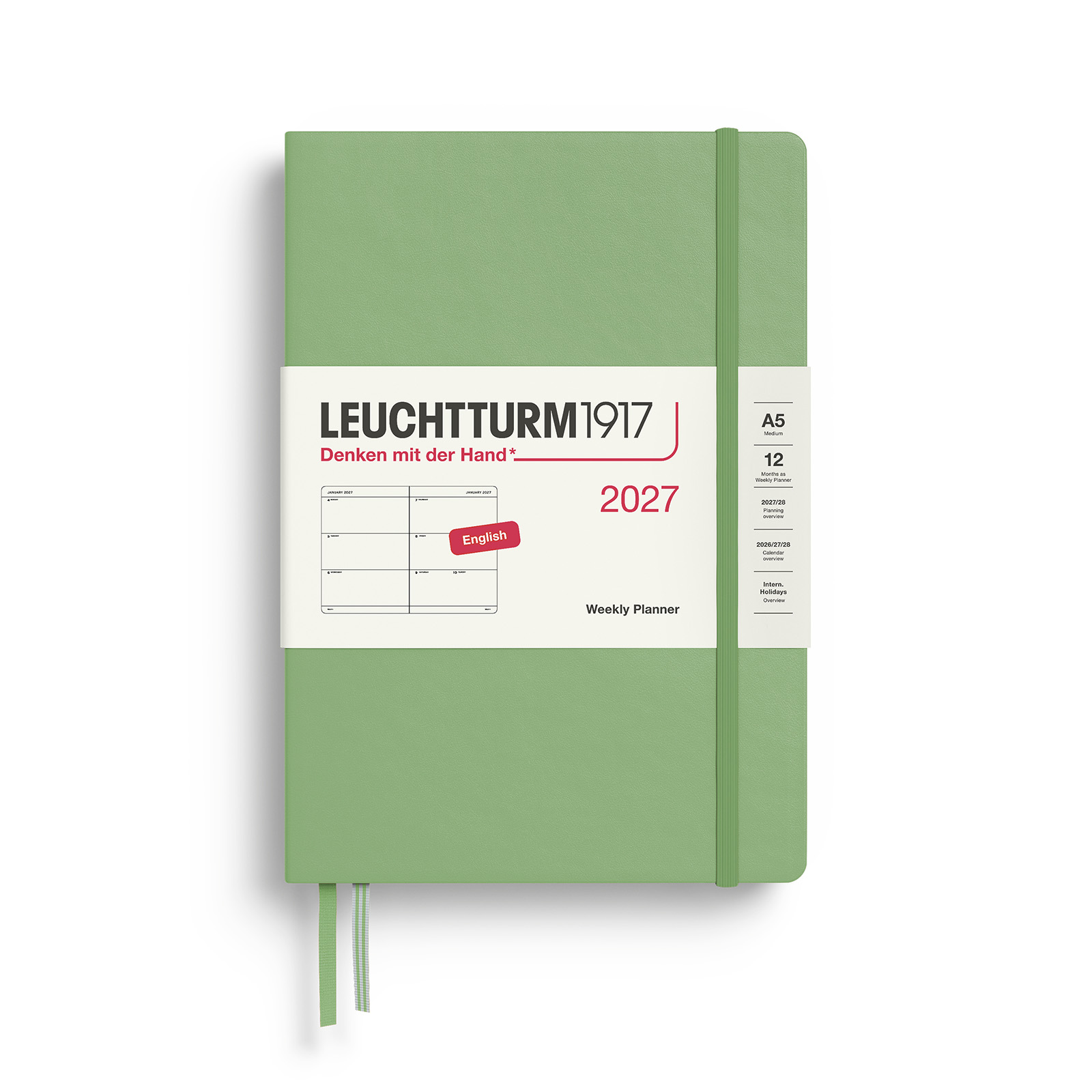 Leuchtturm1917 Weekly Planner 2027 A5 Hardcover