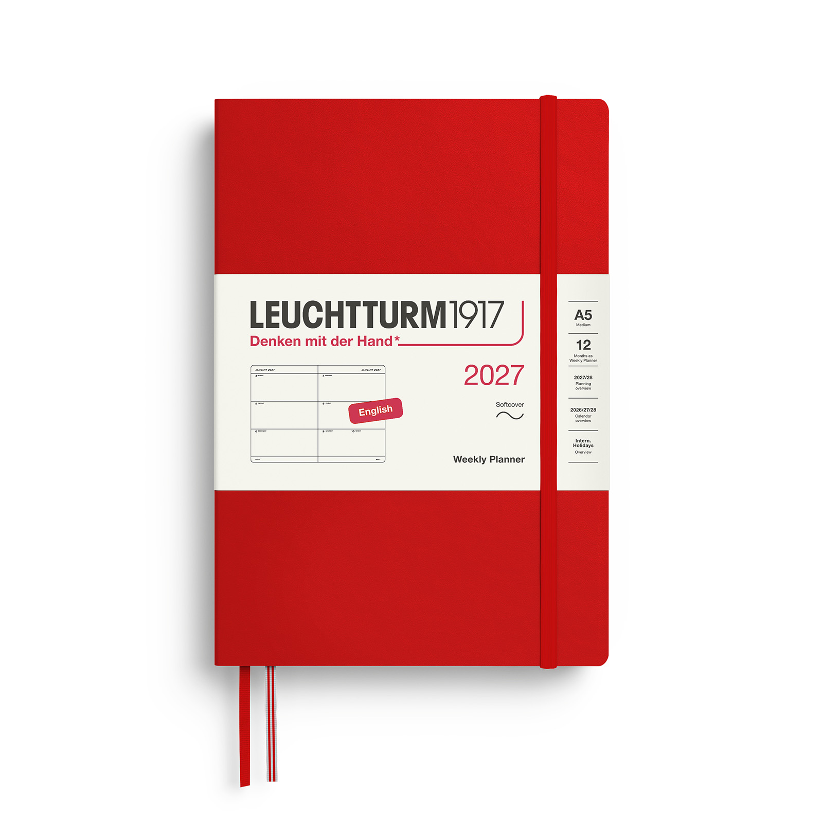 Leuchtturm1917 Weekly Planner 2027 A5 Softcover