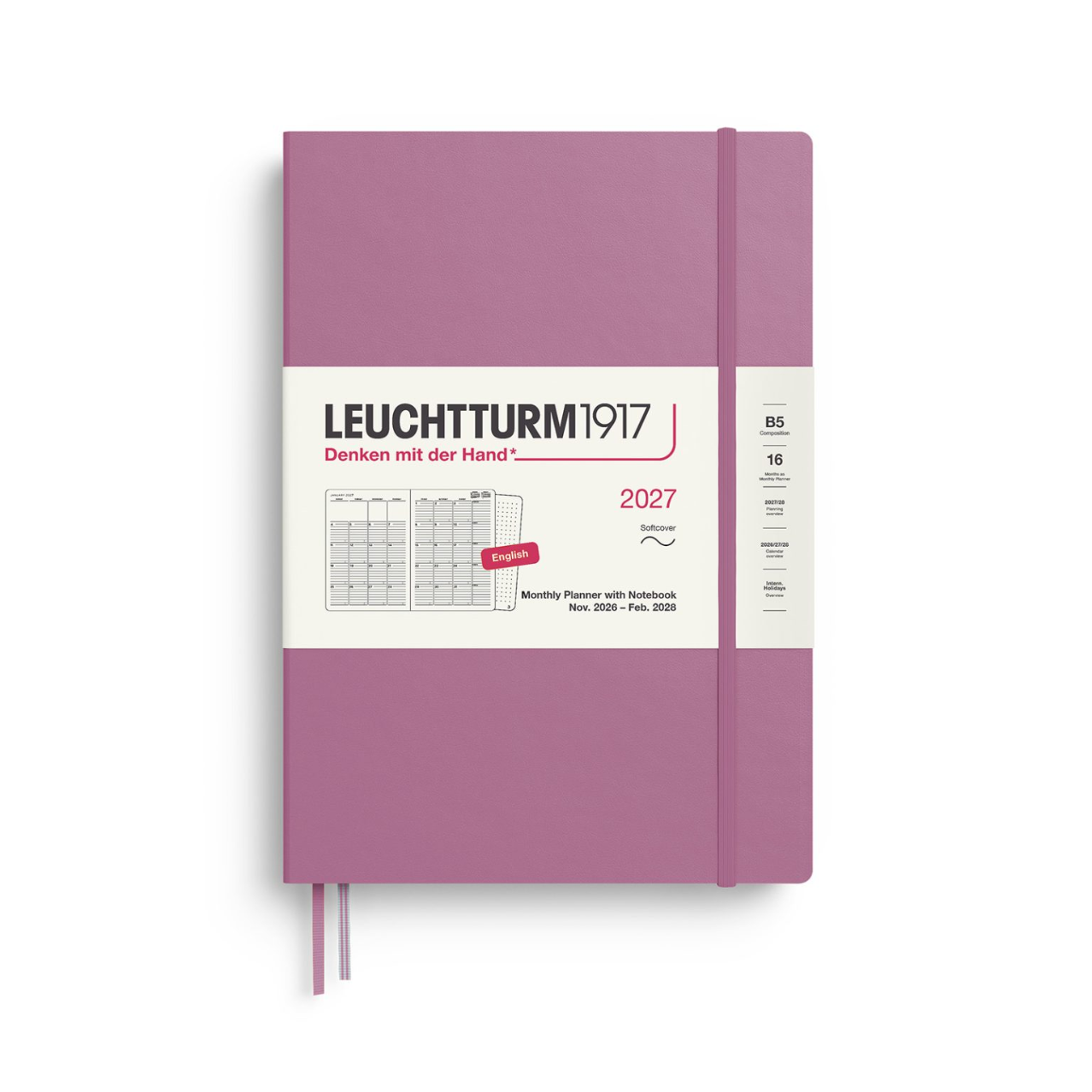 Leuchtturm1917 Monthly Planner & Notebook 2027 B5 Softcover