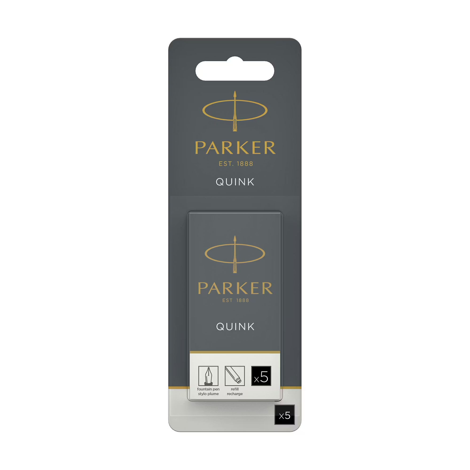 PARKER QUINK Ink Cartridges – Black (5 Pack)