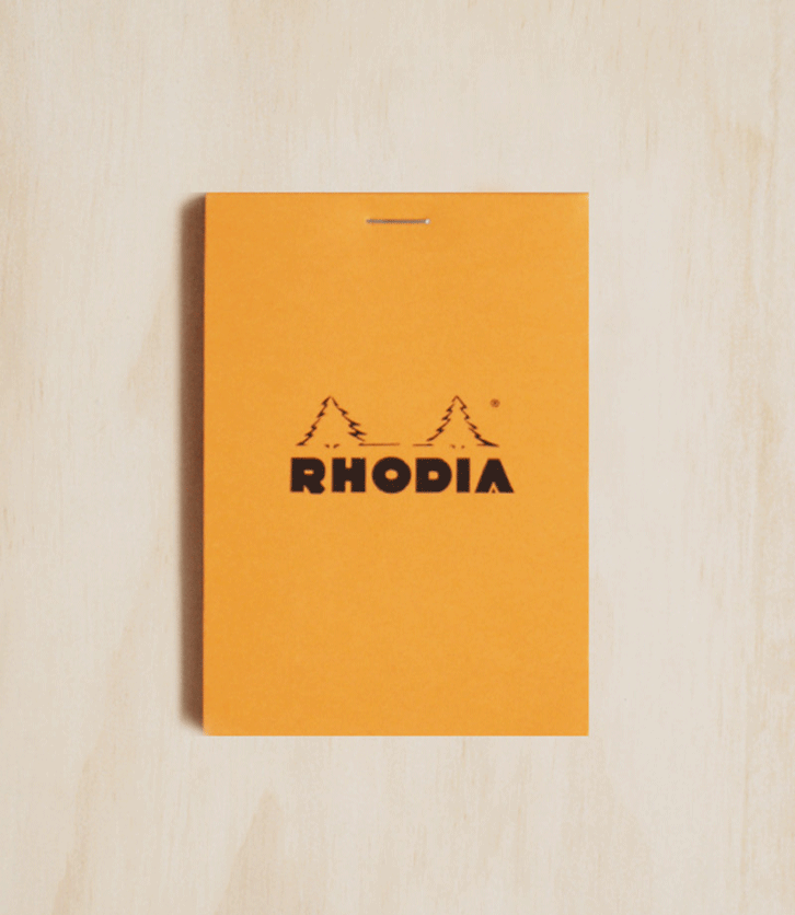 Rhodia Pad #12 Top Stapled 5x5 Grid Pocket Orange - Pencraft the boutique