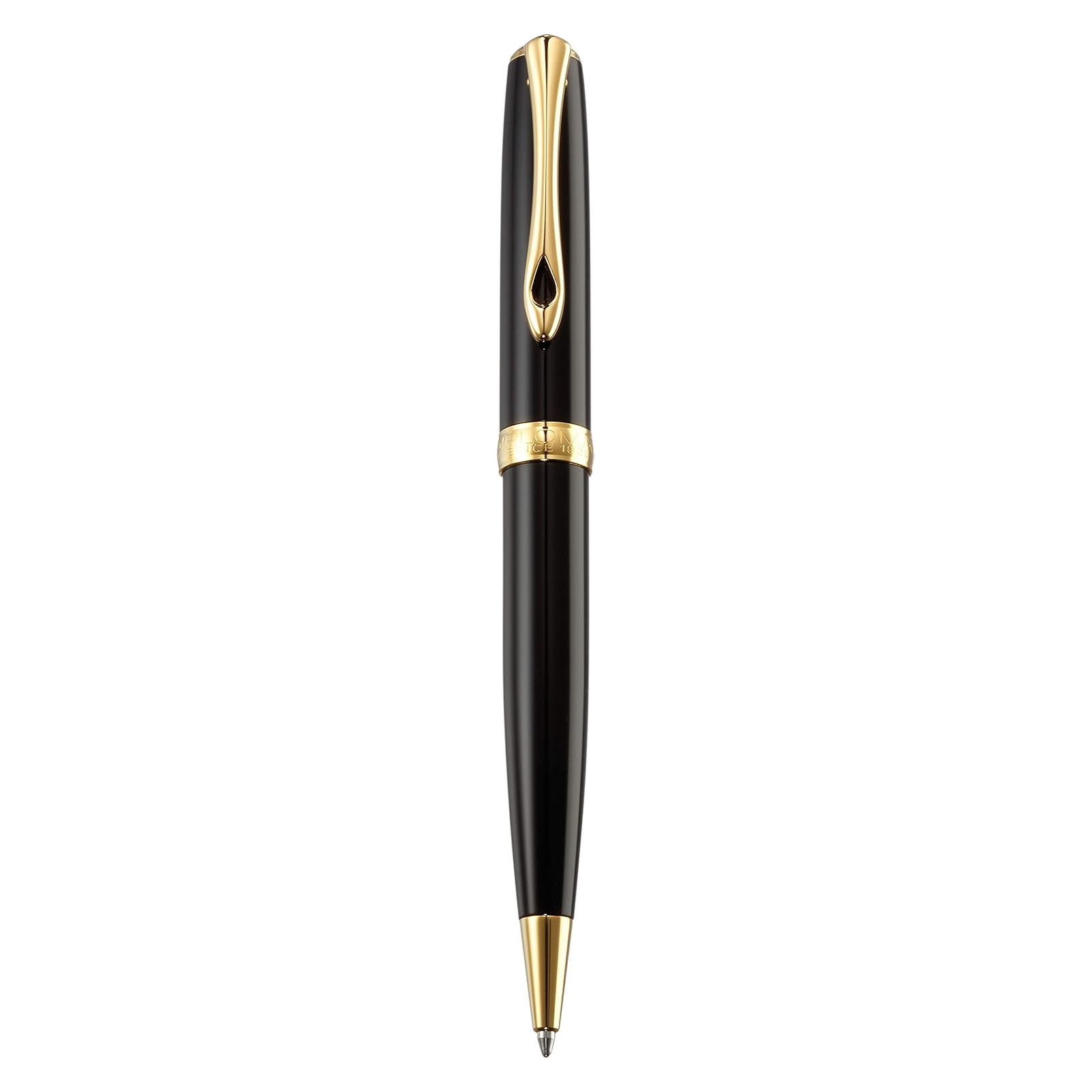 Diplomat Excellence A2 Black Lacquered Gold Ballpoint - Pencraft the boutique