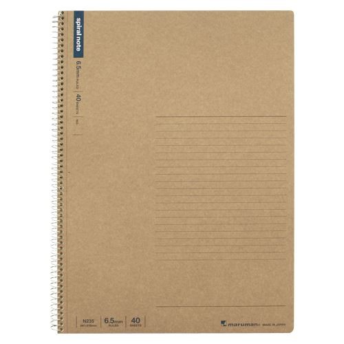 Maruman Spiral Notebook 6.5mm Ruled A4 40 Sheets