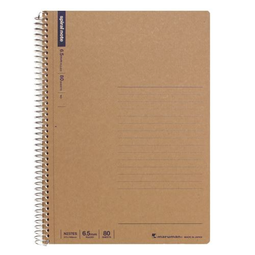 Maruman Spiral Notebook 6.5mm Ruled A5 80 Sheets