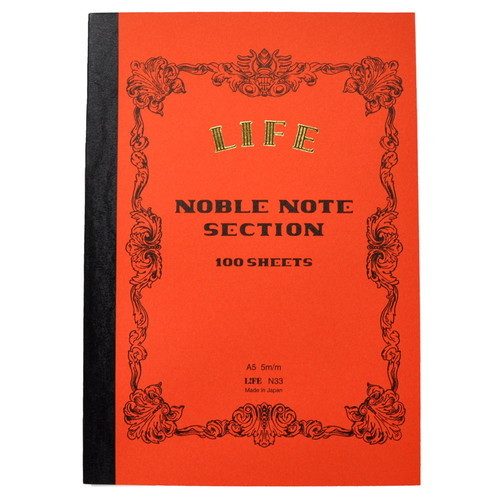 Life Japanese Paper Noble Notebook Grid A5