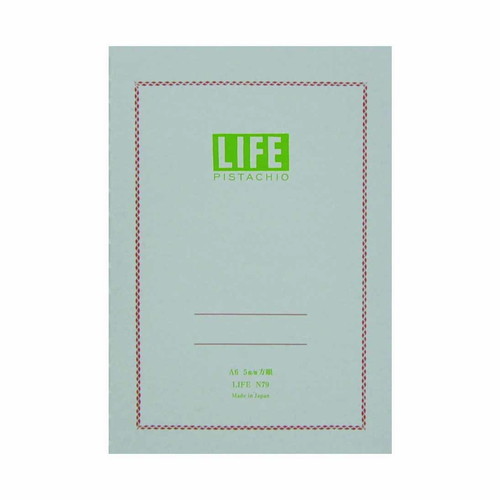 Life Japanese Paper Notebook Grid A6 Pistachio