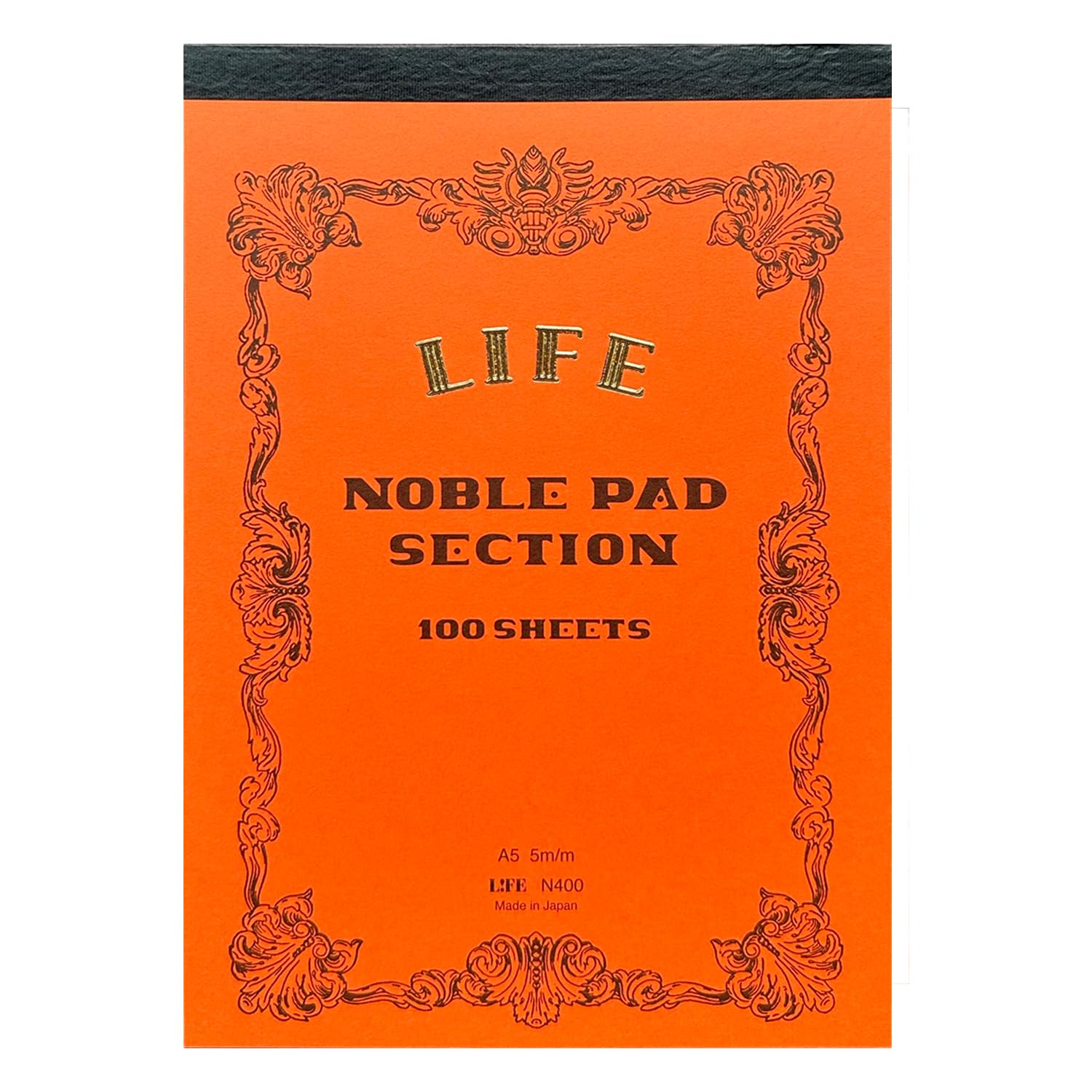 Life Japanese Paper Noble Note Notepad Grid A5 Orange