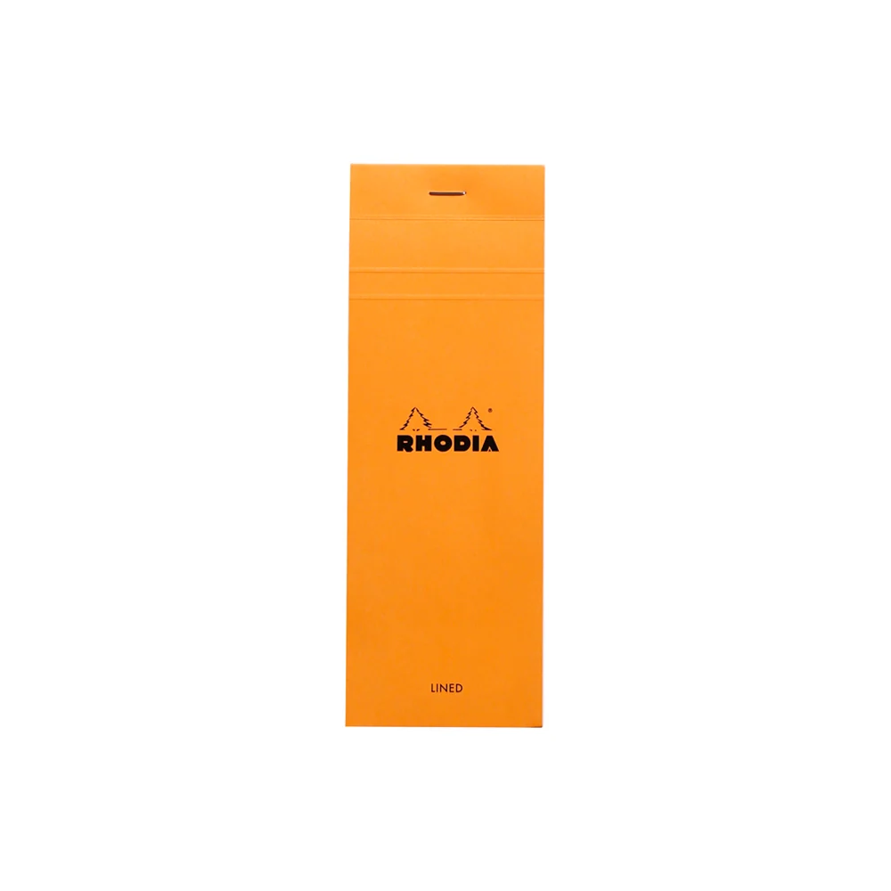 Rhodia Pad #8 Top Stapled Lined List Notepad Orange