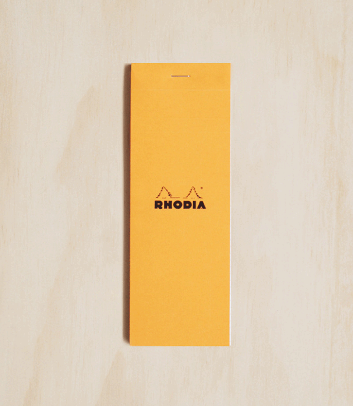 Rhodia Pad #8 Top Stapled 5x5 Grid Small Orange