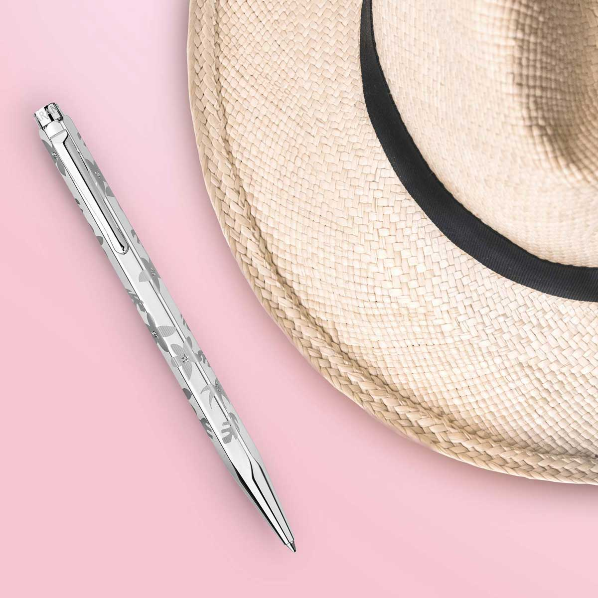 Caran d'Ache Ecridor Flowers Palladium Ballpoint - Pencraft the boutique