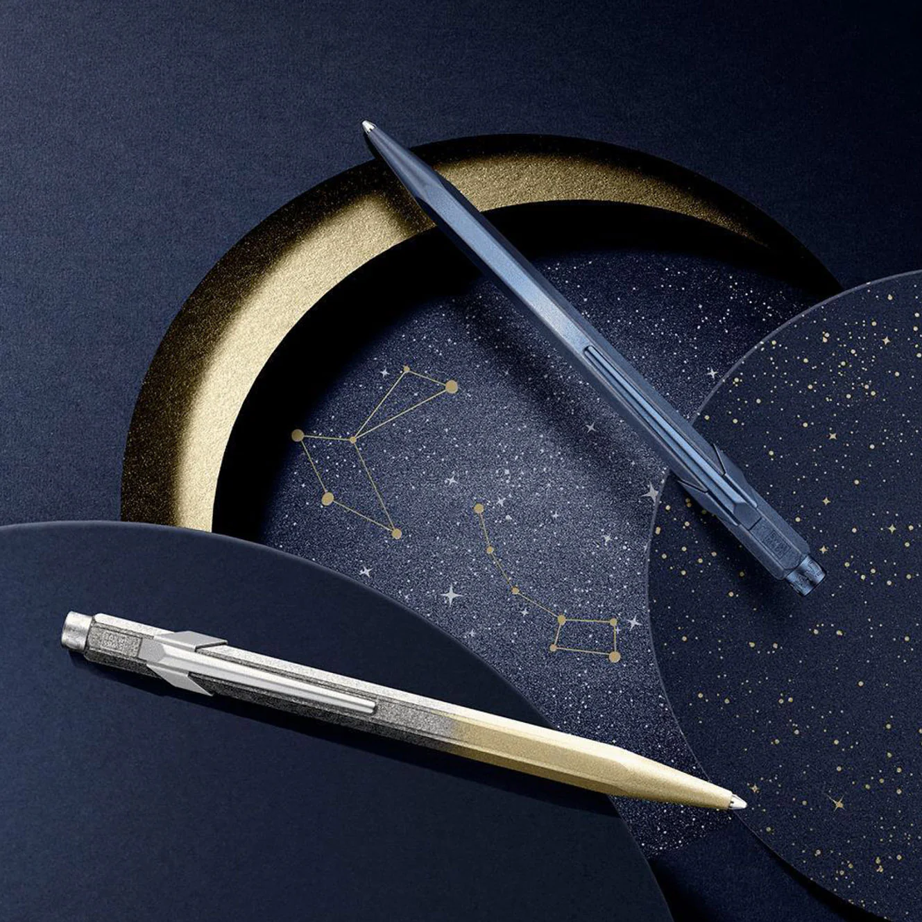 Caran D'Ache 849 Cosmic Blue Gold Special Edition 2024 Ballpoint