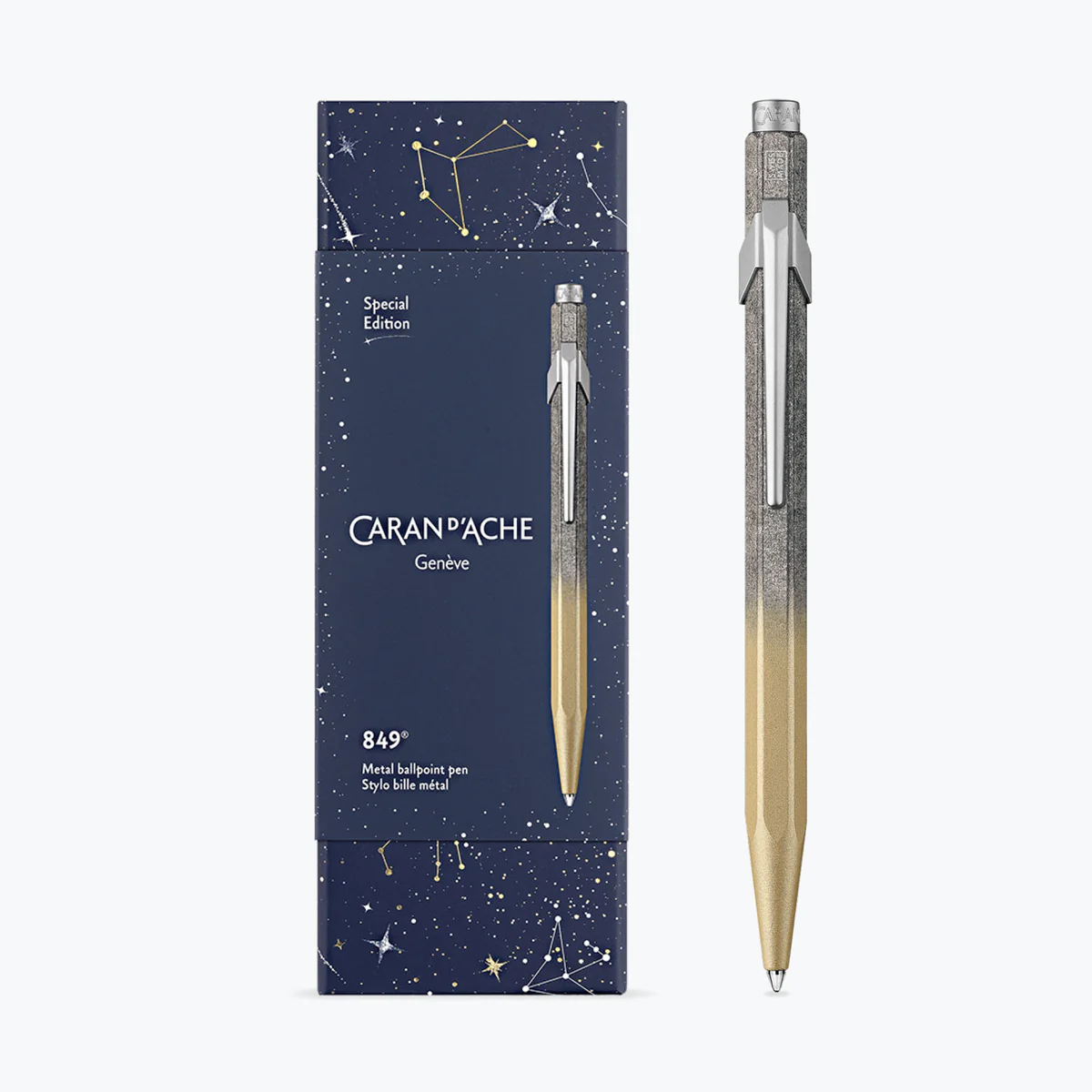 Caran D'Ache 849 Cosmic Blue Gold Special Edition 2024 Ballpoint