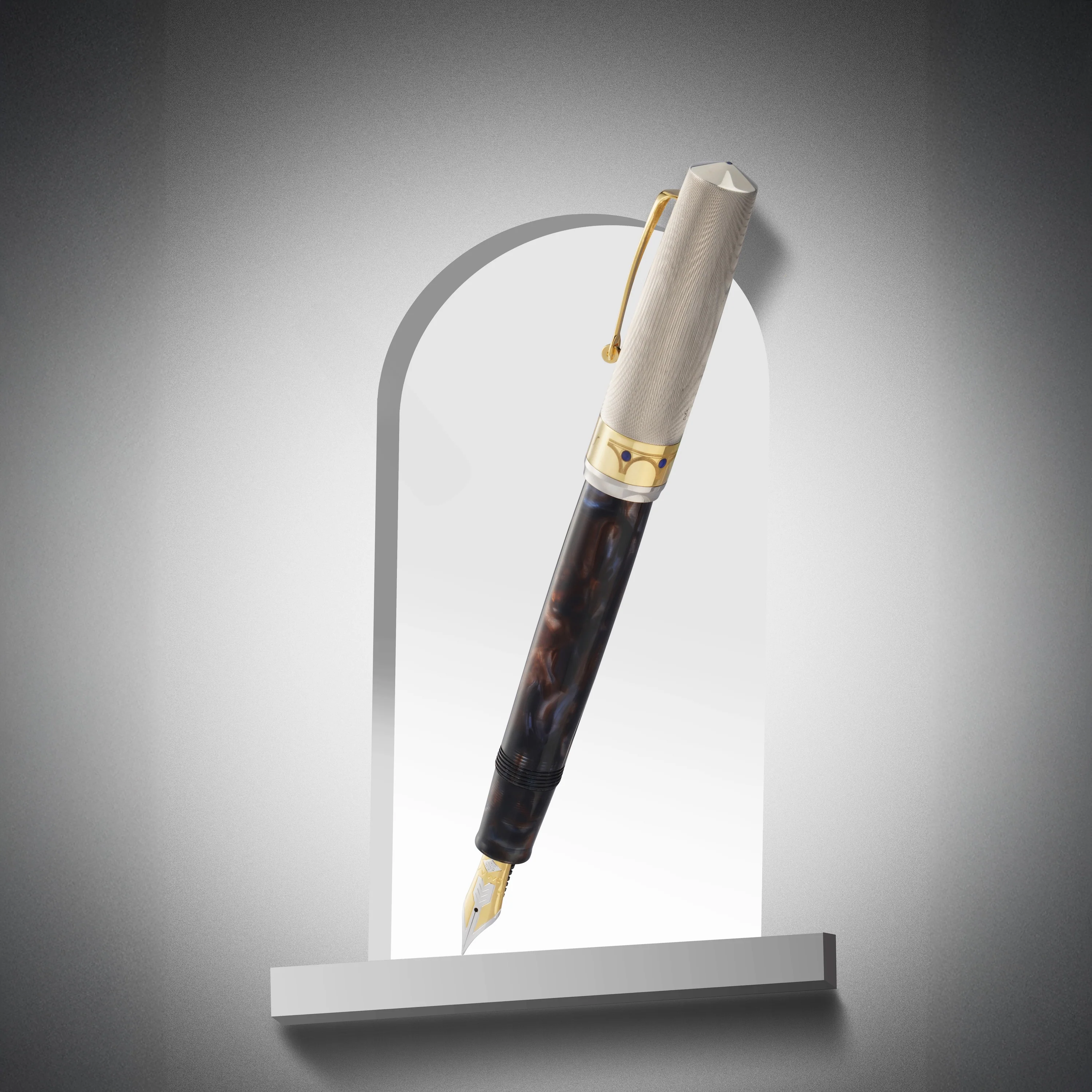 Omas Bologna Galassia Argento Fountain pen - Pencraft the boutique