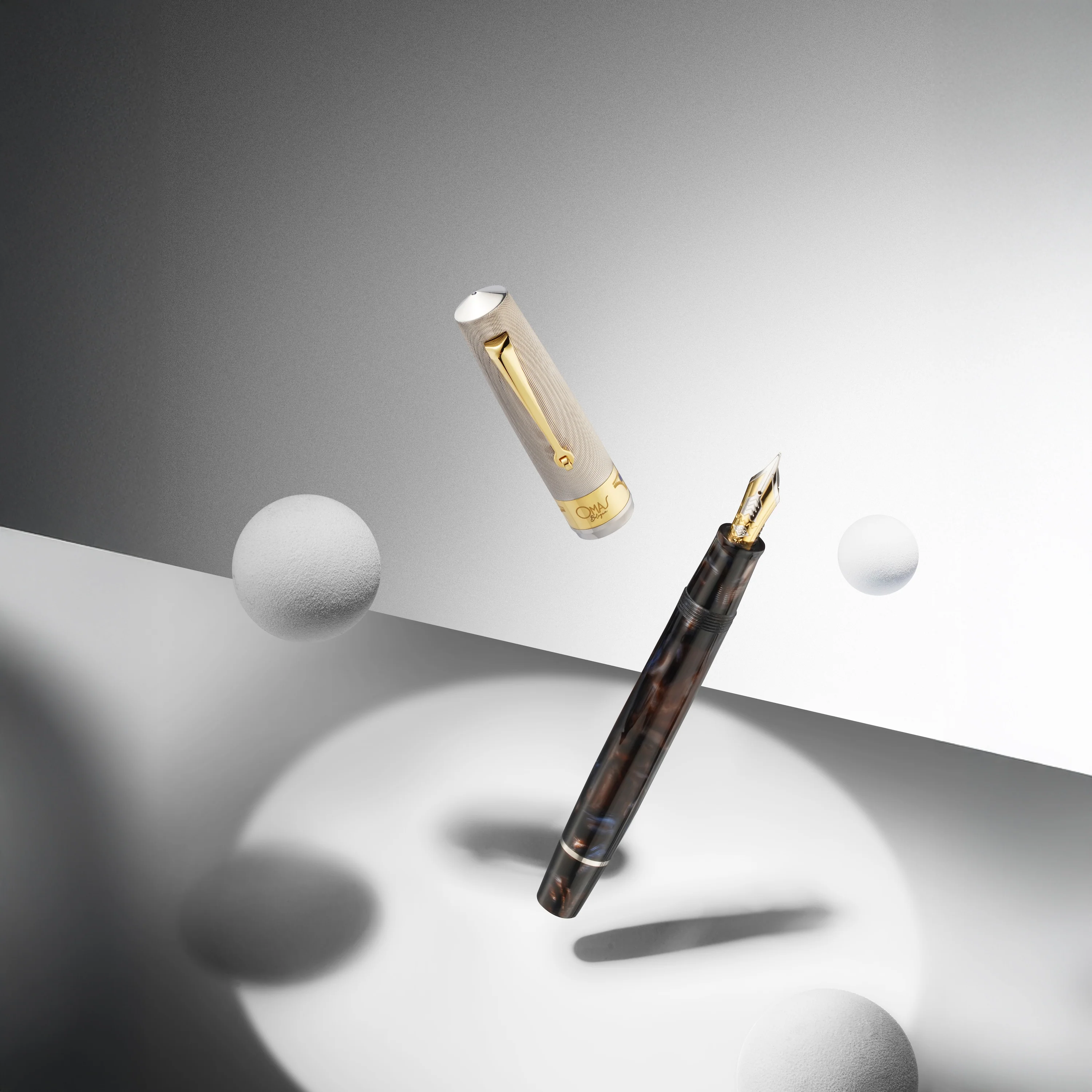 Omas Bologna Galassia Argento Fountain pen - Pencraft the boutique