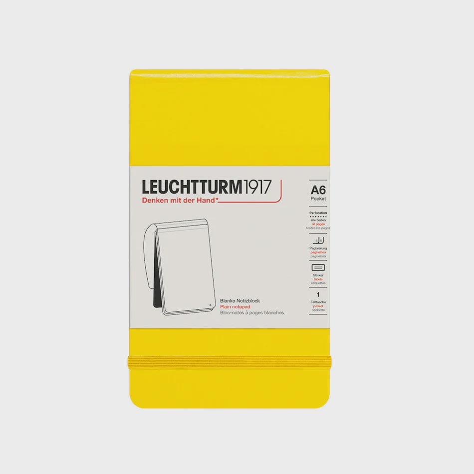 Leuchtturm1917 Reporter Notepad A6 Plain Lemon