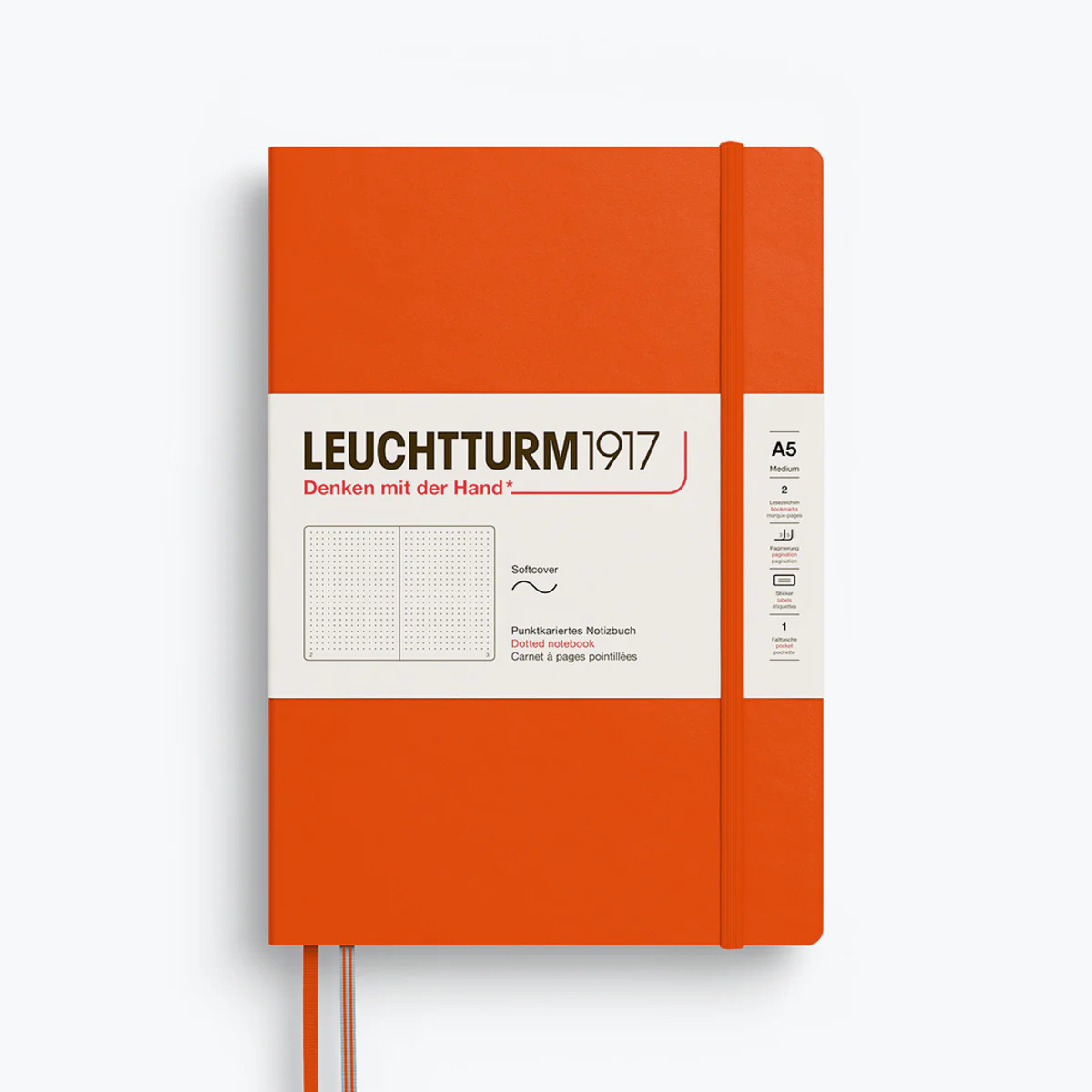 Leuchtturm1917 Notebook Softcover Medium (A5) Dotted Pumpkin